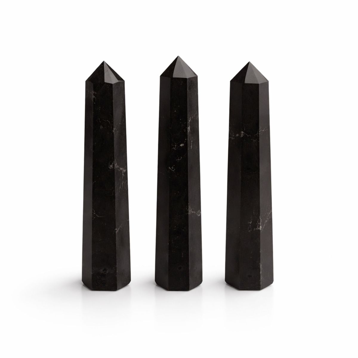 Black Tourmaline Six Face Obelisk Point – 11cm
