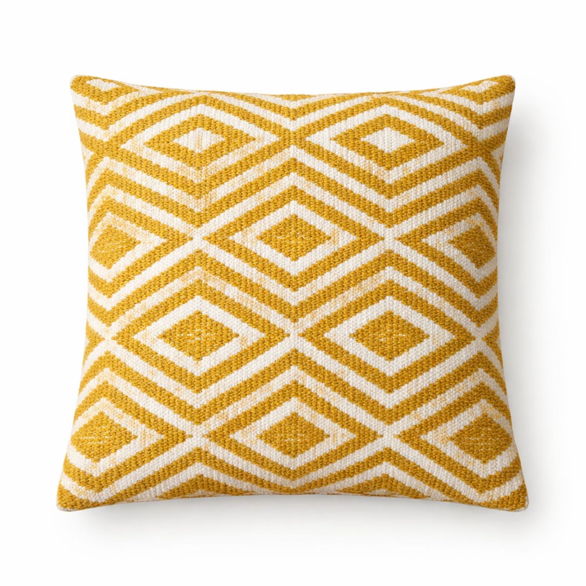 Classic Cushion Cover – Mustard Diamonds, 45 x 45cm