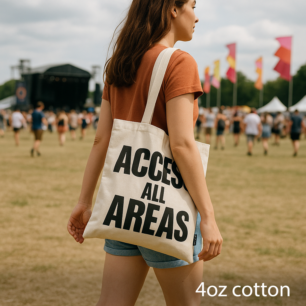 Iconic Basic Tote Bag – Access All Areas, Natural