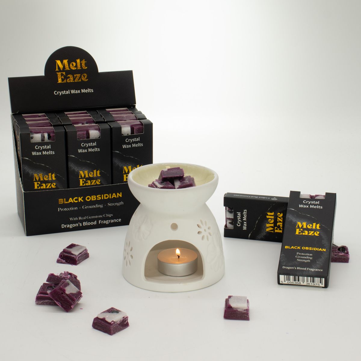 MeltEaze Obsidian Shield Wax Melts – Dragon's Blood, 50g
