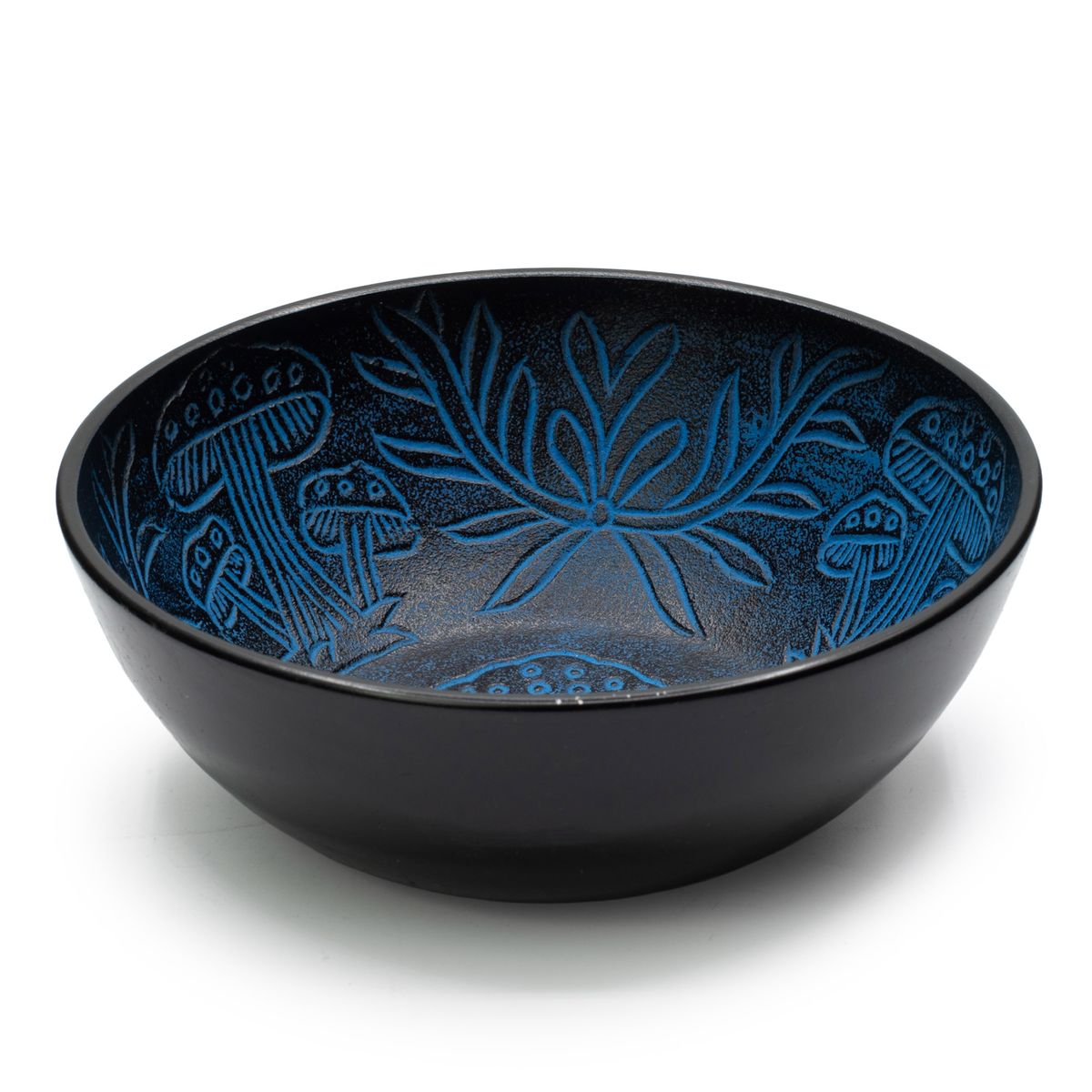 Mushroom Aluminium Singing Bowl – Blue, 20cm