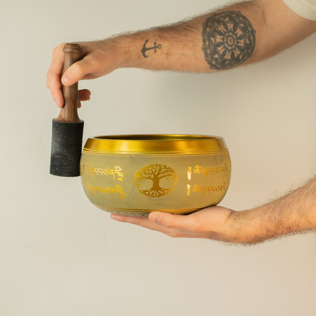Buddha Tree of Life Aluminium Singing Bowl – Copper, 19cm