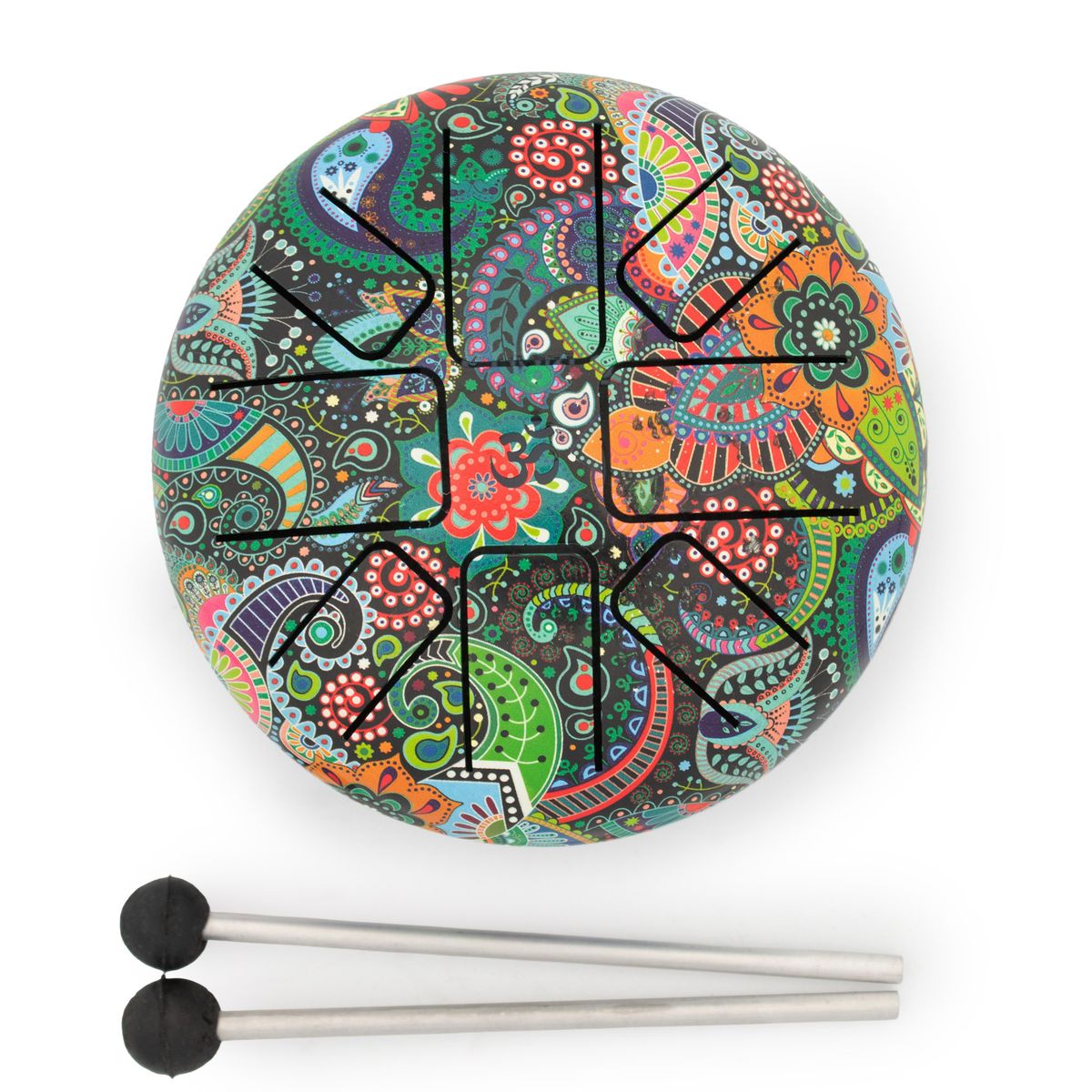 Happy Drum Tongue Drum – Low Medium, Mandala Leaf, 14 x 7cm
