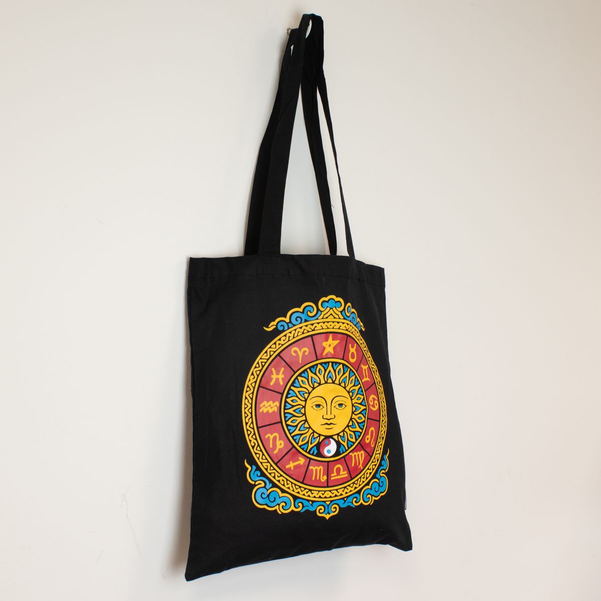Iconic Classic Tote Bag – Zodiac Sun, Black