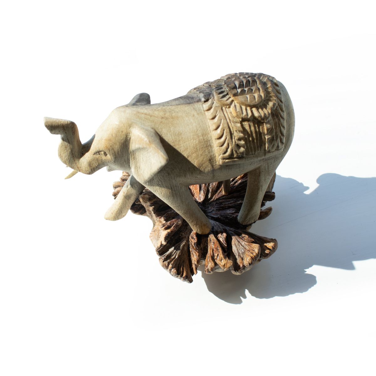 Parasite Wood Carving – Elephant Walking