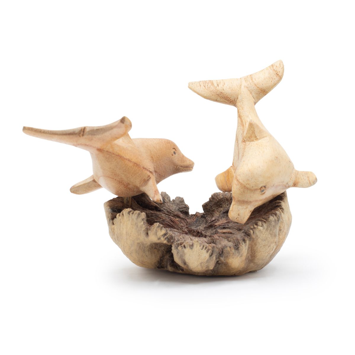 Parasite Wood Carving – Dolphins in Play