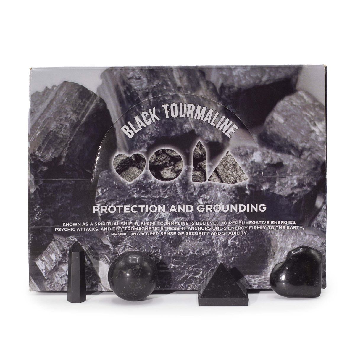 Gemstone Shapes Set of 4 – Black Tourmaline
