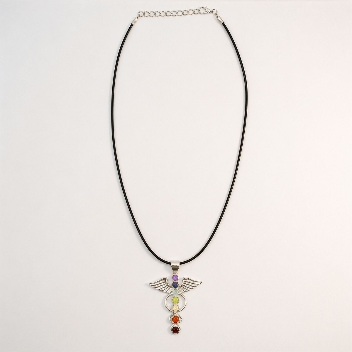 Silver Plated Angel Chakra Pendant – 45cm Cord