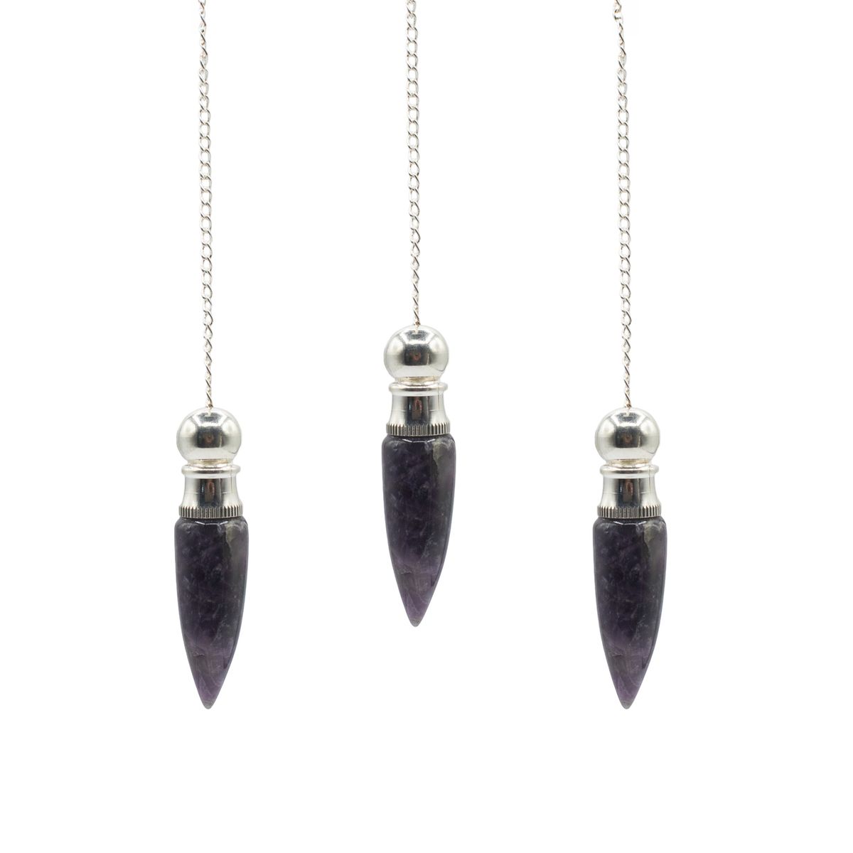 Discovery of Truth Cavity Pendulum – Amethyst, Silver Plated