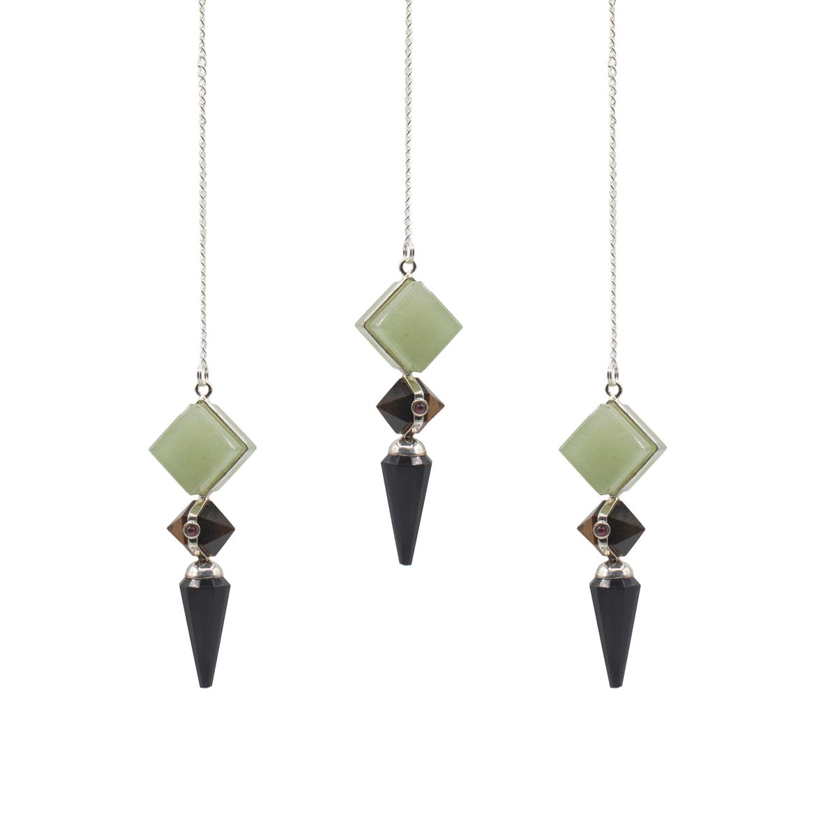 Builder of Realms Three Piece Pendulum – Agate, Aventurine & Tiger Eye