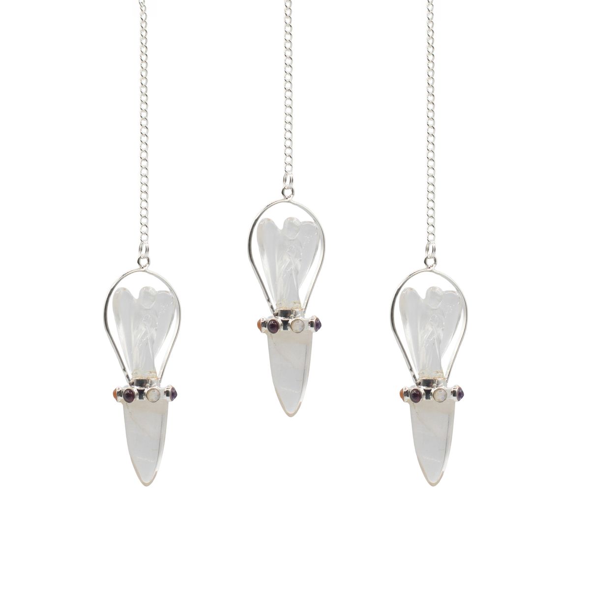 Celestial Guide Angel Pendulum – Clear Quartz