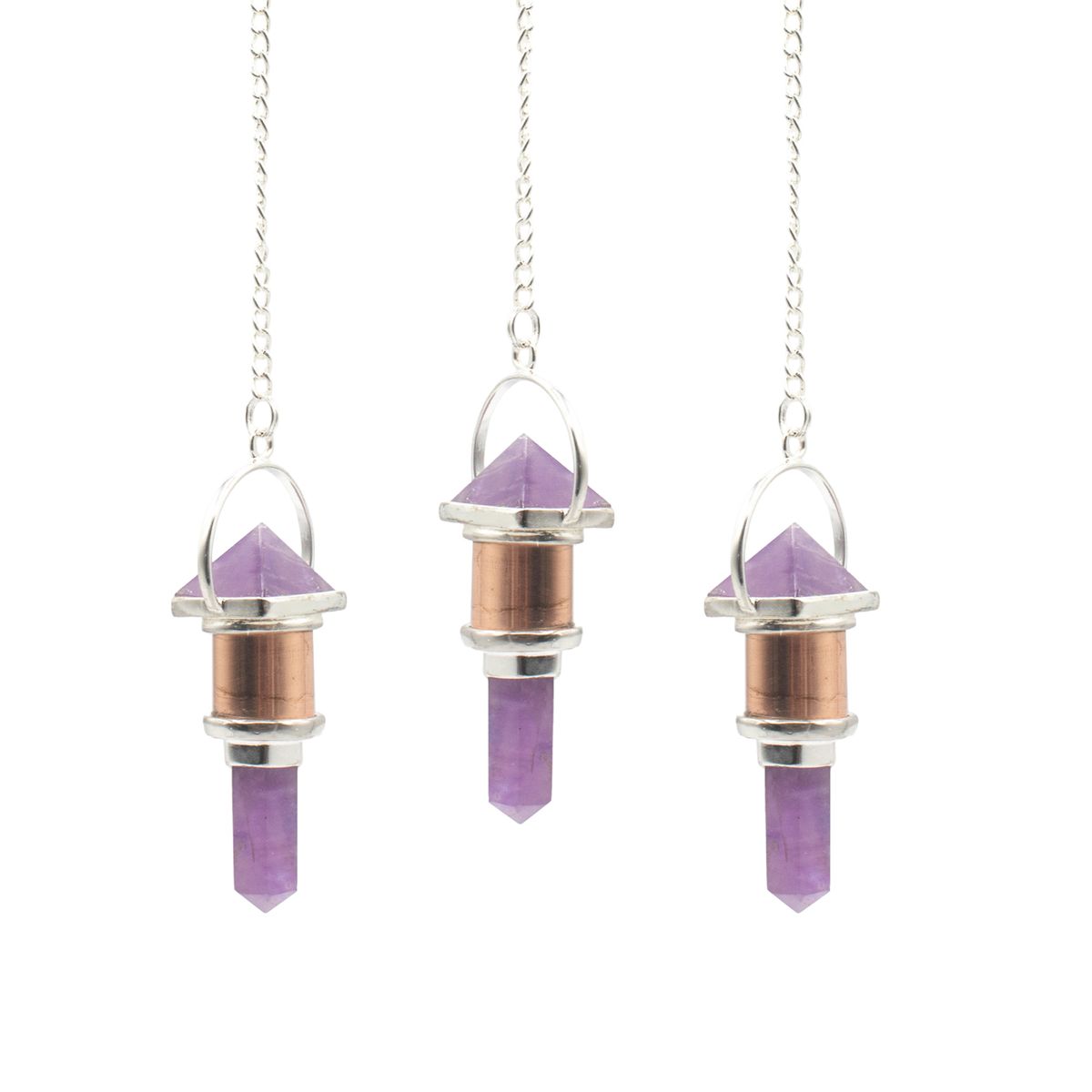 The Violet Engine Copper Pendulum – Amethyst