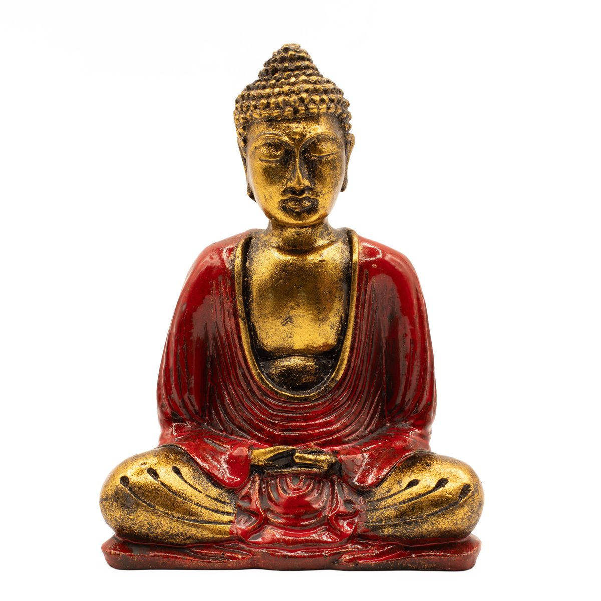 Red & Gold Buddha Figure – Medium