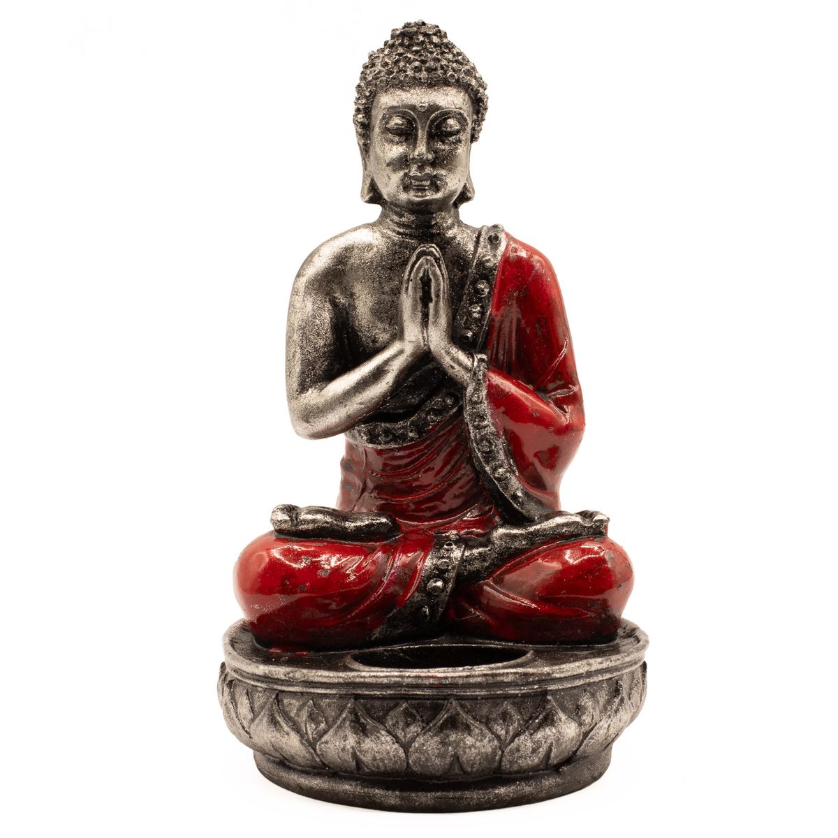 Buddha Candle Holder – Red, Medium