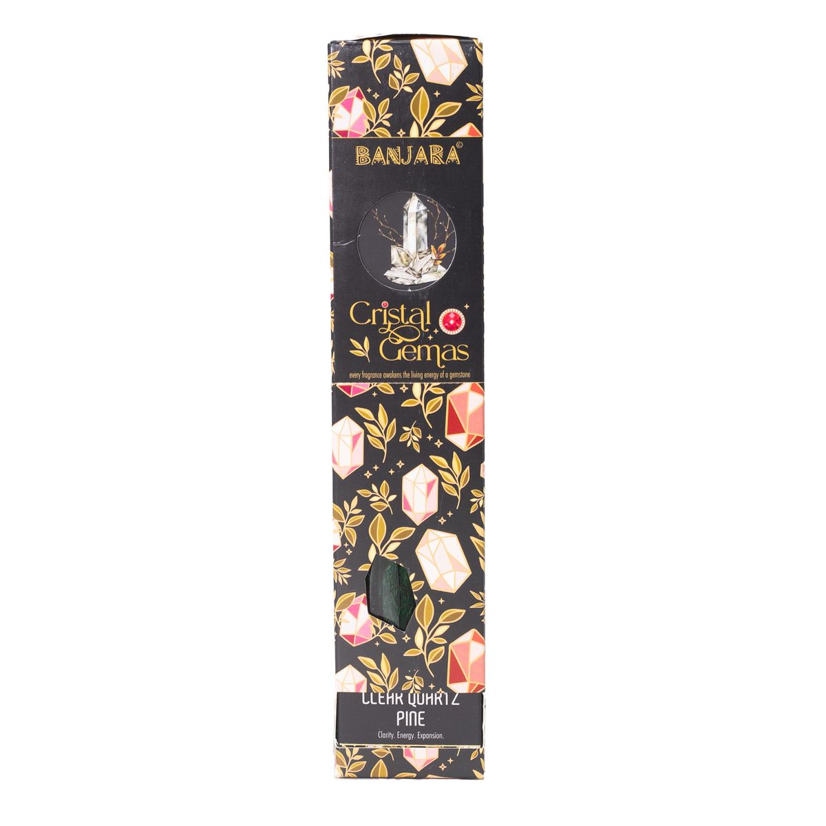 Banjara Cristal Gemas Incense Sticks – Clear Quartz Pine