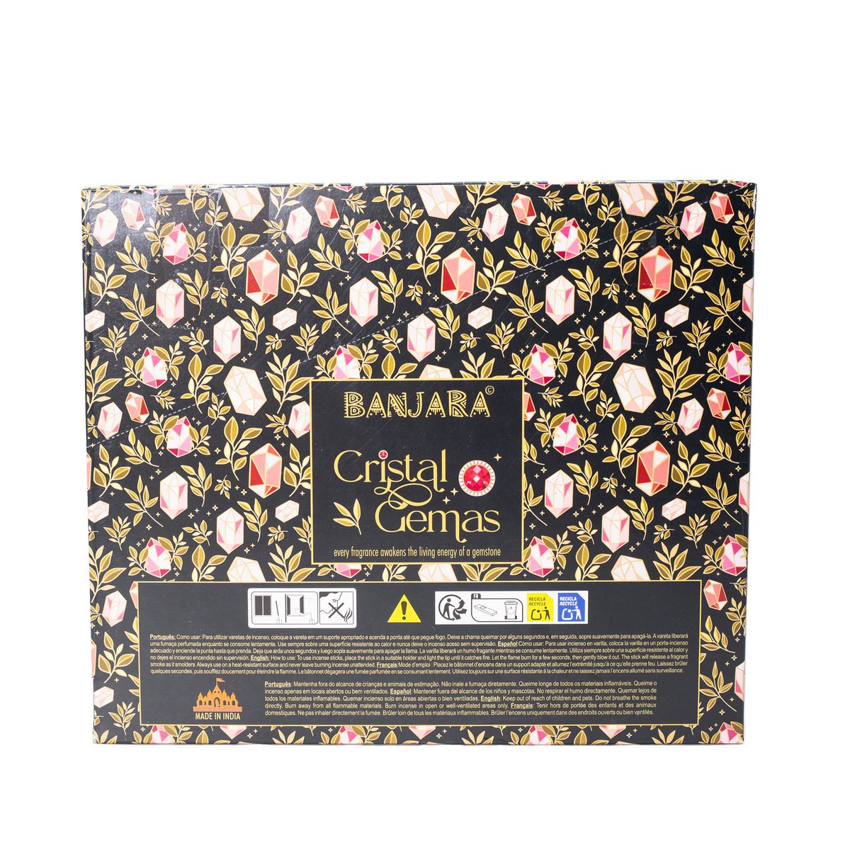 Banjara Cristal Gemas Incense Sticks – Smoky Quartz Sandalwood