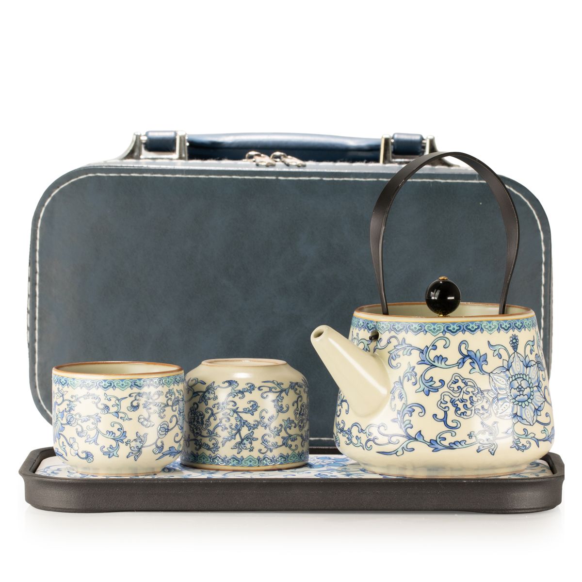 Travel Teapot Set with Two Cups – China Ru Blue