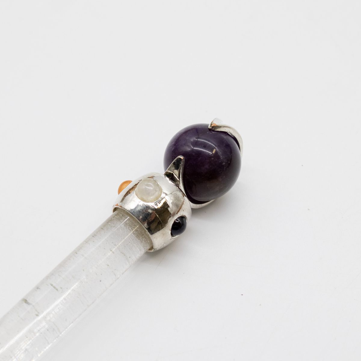 Celestial Prism Crystal Wand – Amethyst Sphere, 12cm