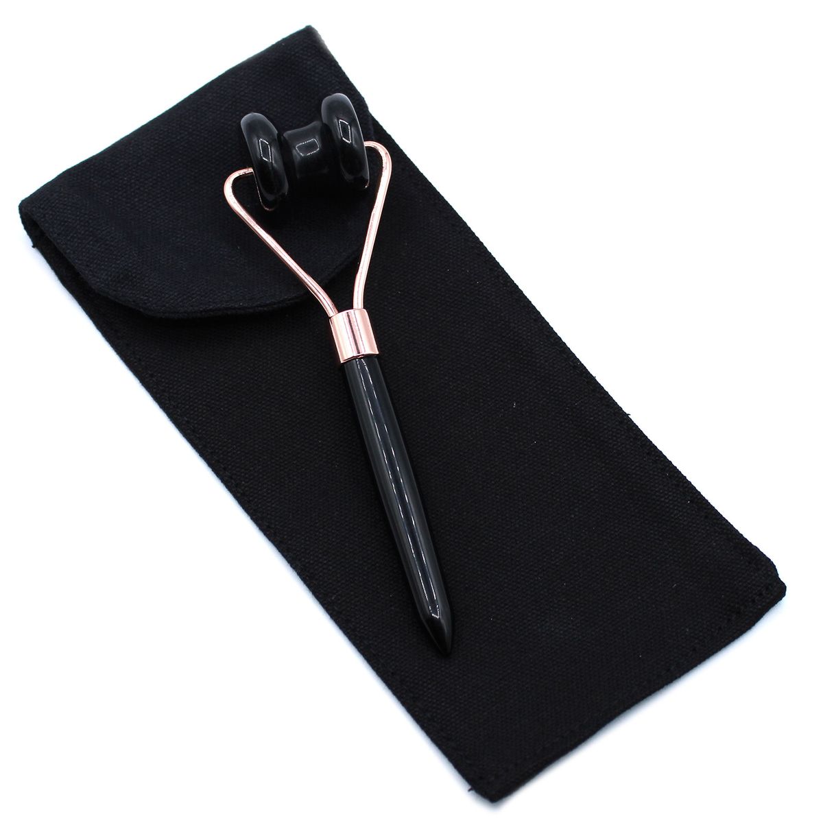 Gemstone Jawline Roller – Black Obsidian