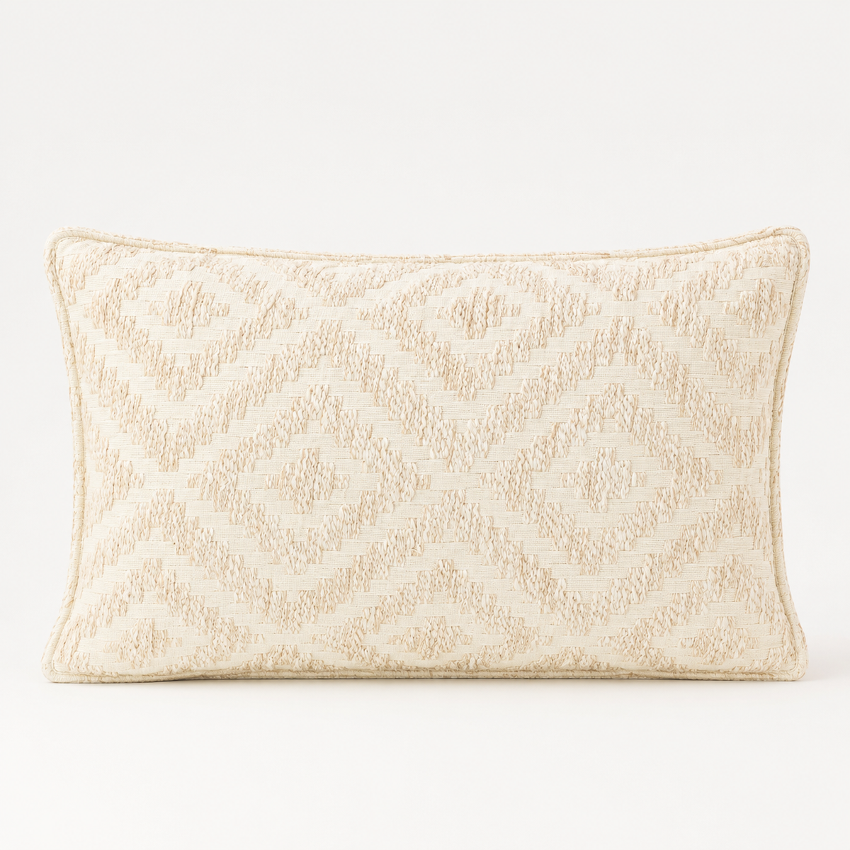 Classic Cushion Cover – Neutral Geo Creme, Lumbar 30 x 50cm