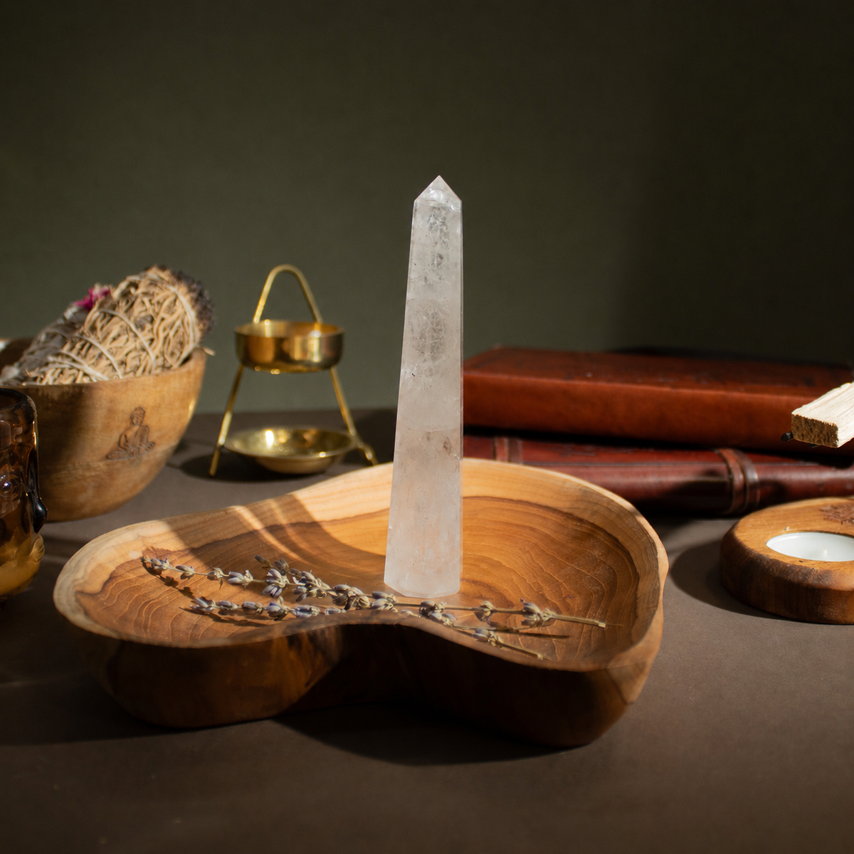Rock Crystal Six Face Obelisk Point – 17cm
