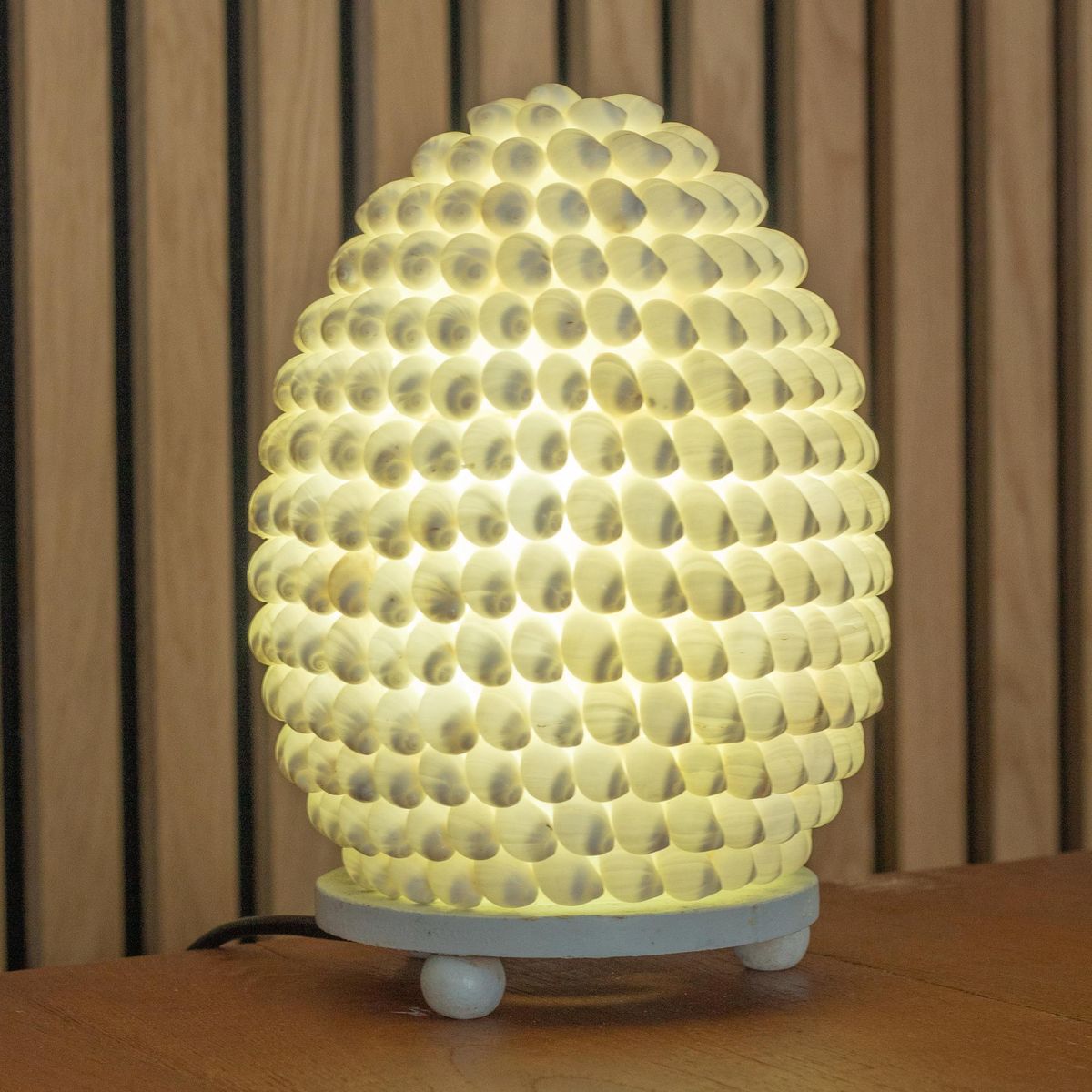 Boho Sea Shell Lamp – Buting Shell Oval, 15cm