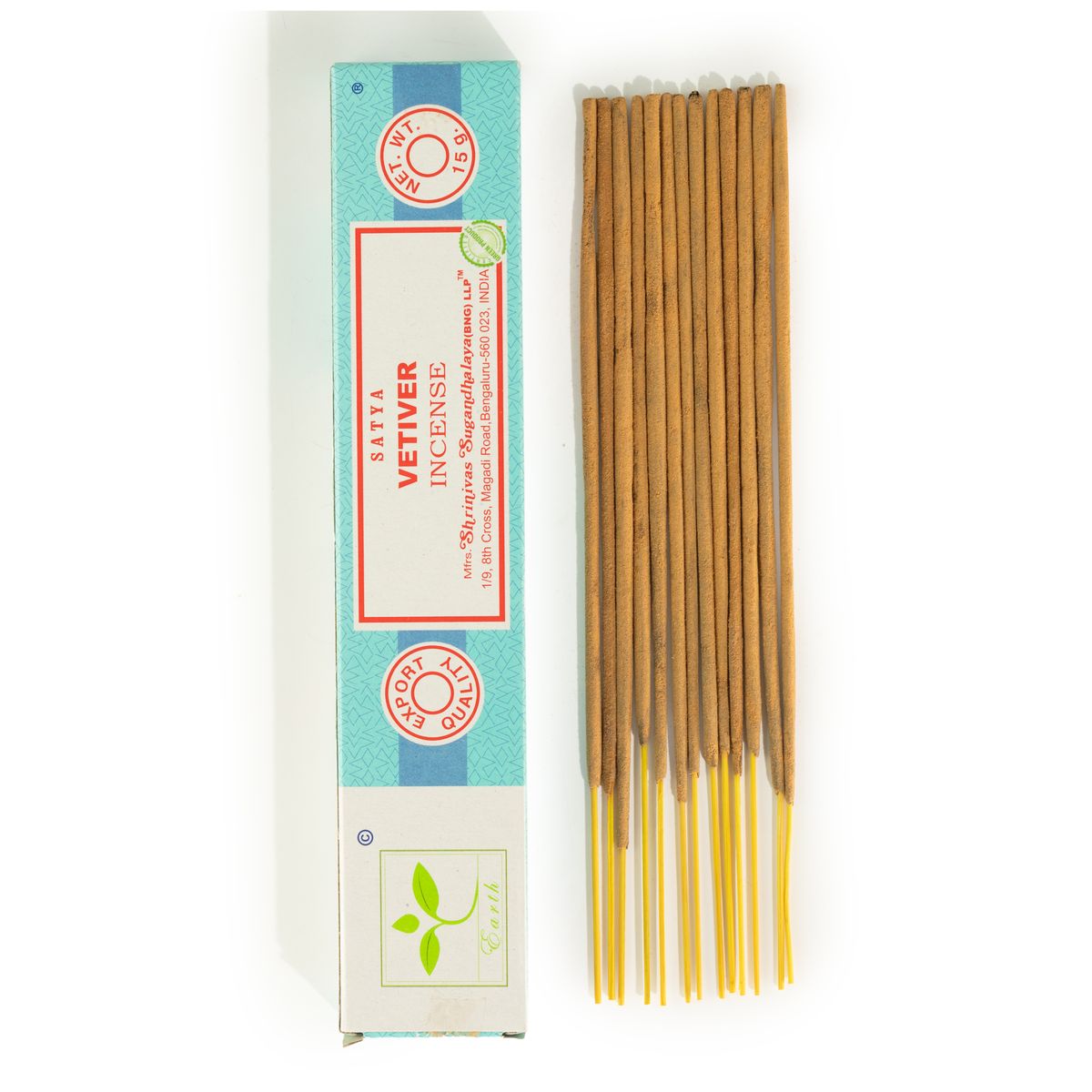 Satya Vetiver Incense Sticks – 15g