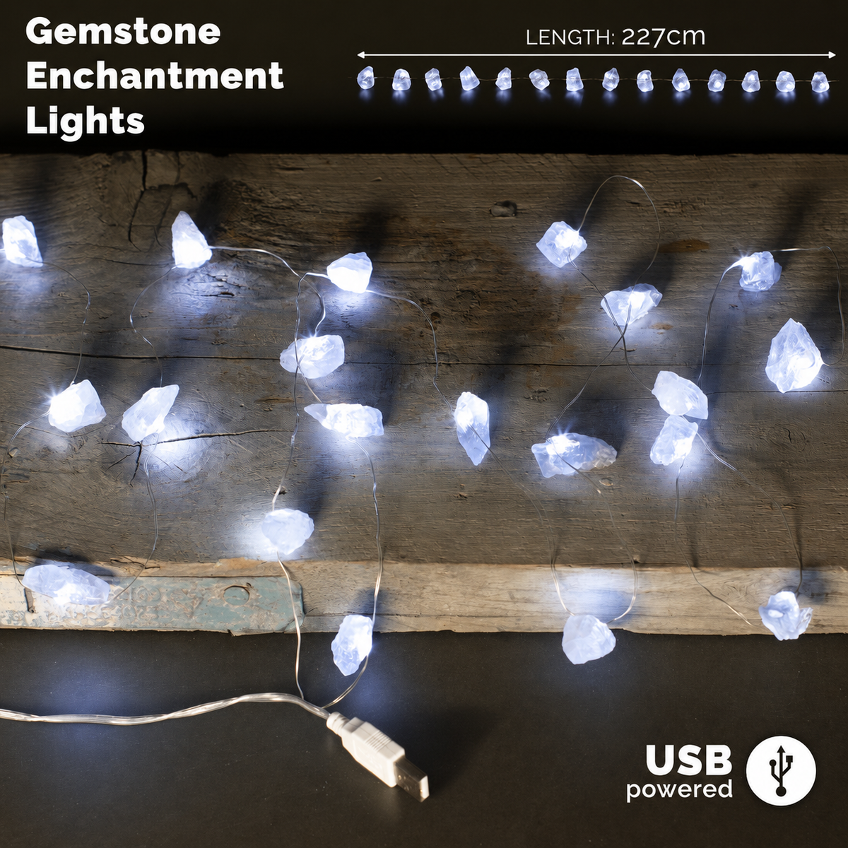 Gemstone Enchantment String Lights – Rock Quartz
