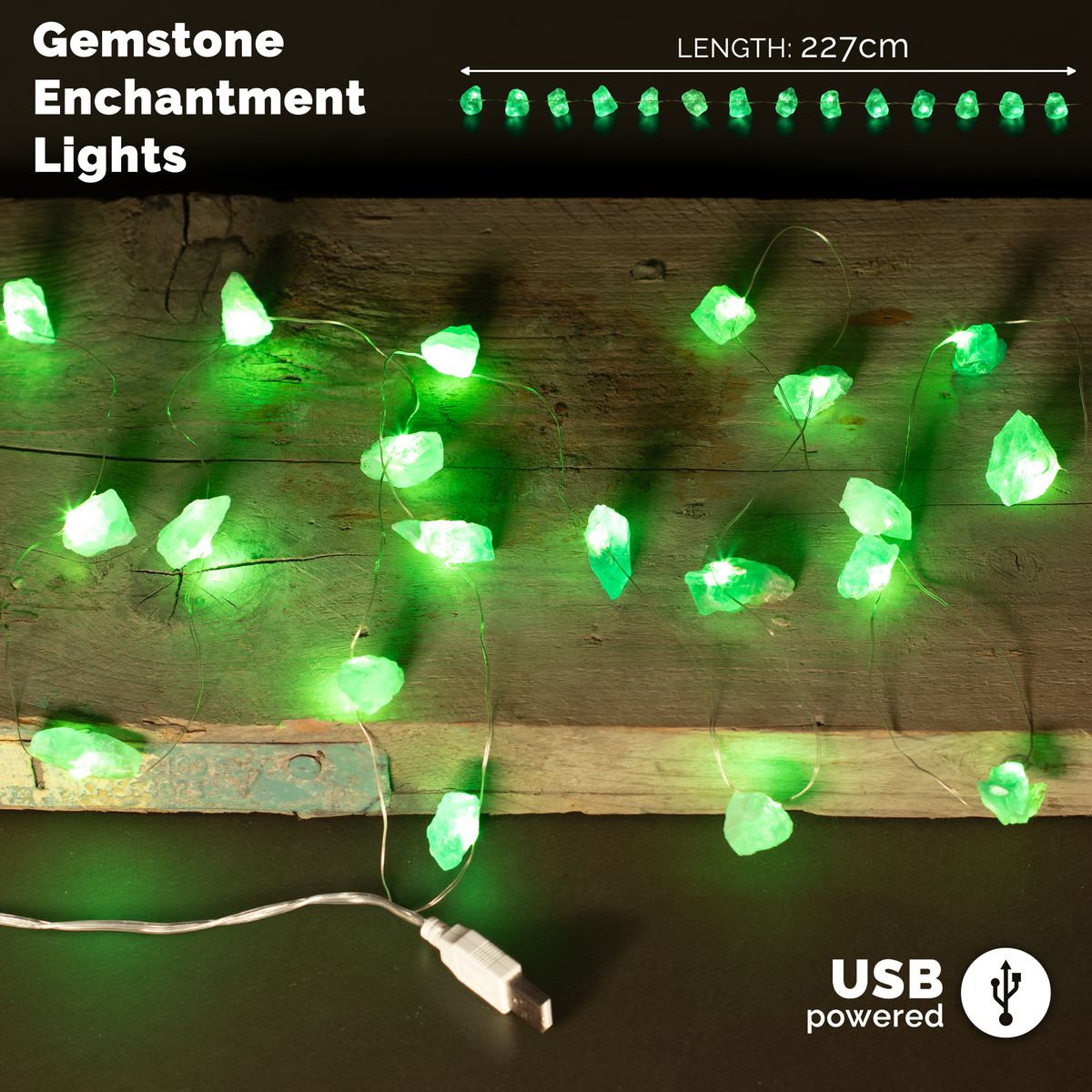 Gemstone Enchantment String Lights – Crystal Jade