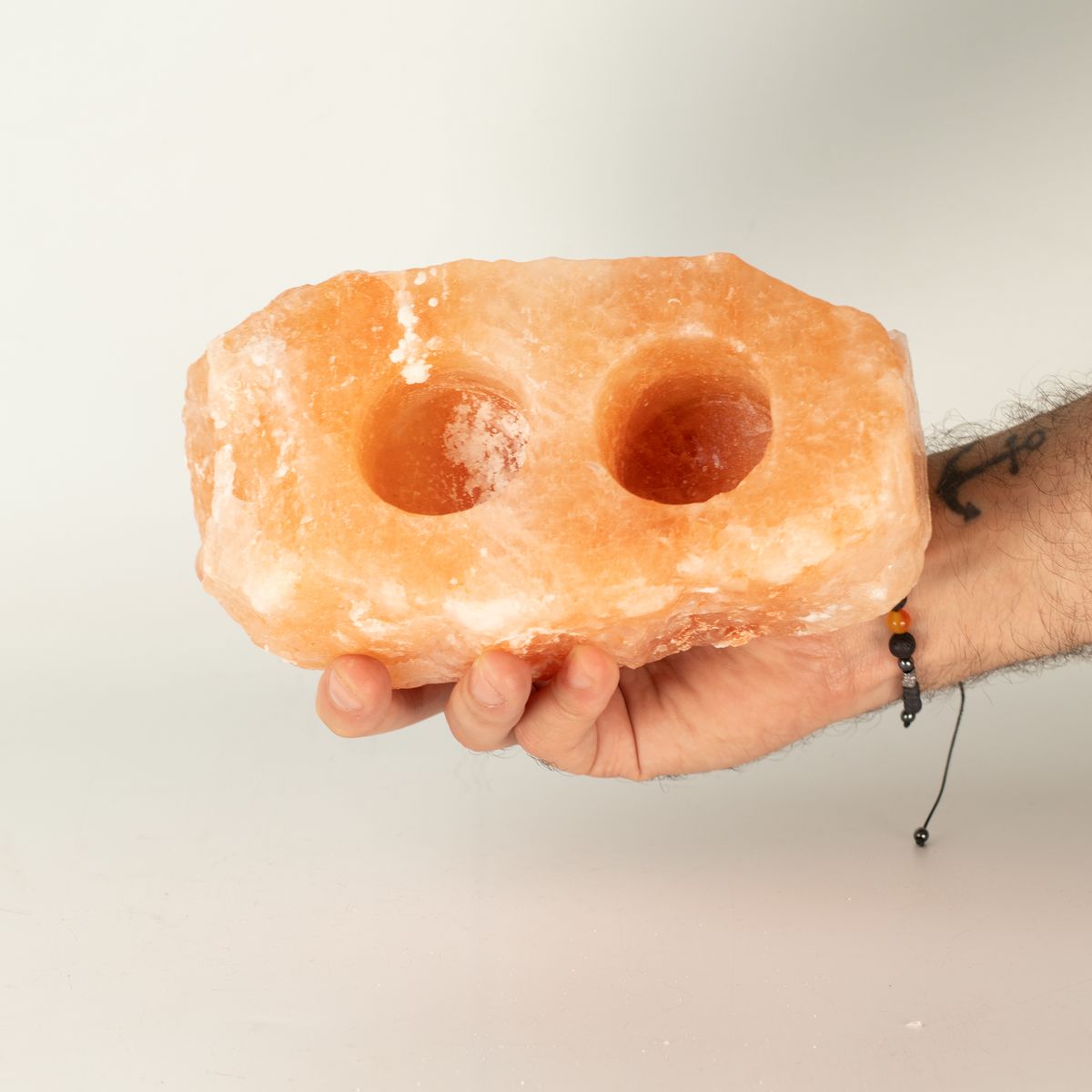 Himalayan Salt Candle Holder – 2 Holes
