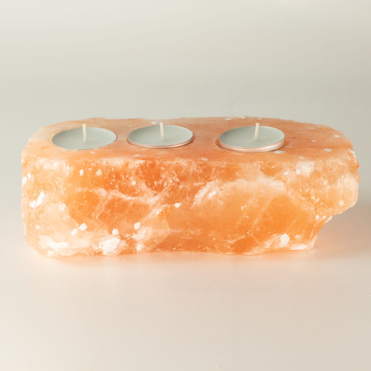Himalayan Salt Candle Holder – 3 Holes