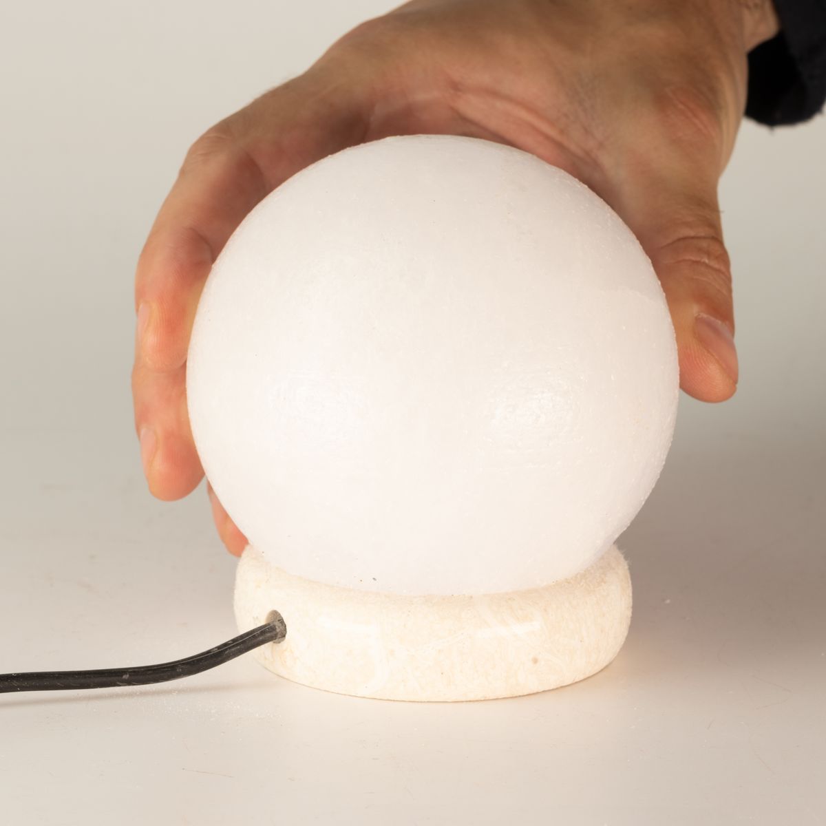 USB Ball White Salt Lamp – Multicolour, 9cm