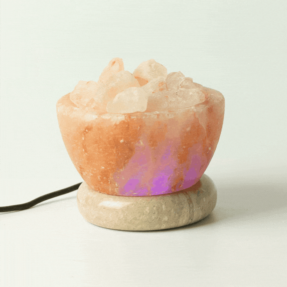 USB Himalayan Salt Lamp – Fire Bowl, Multicolour