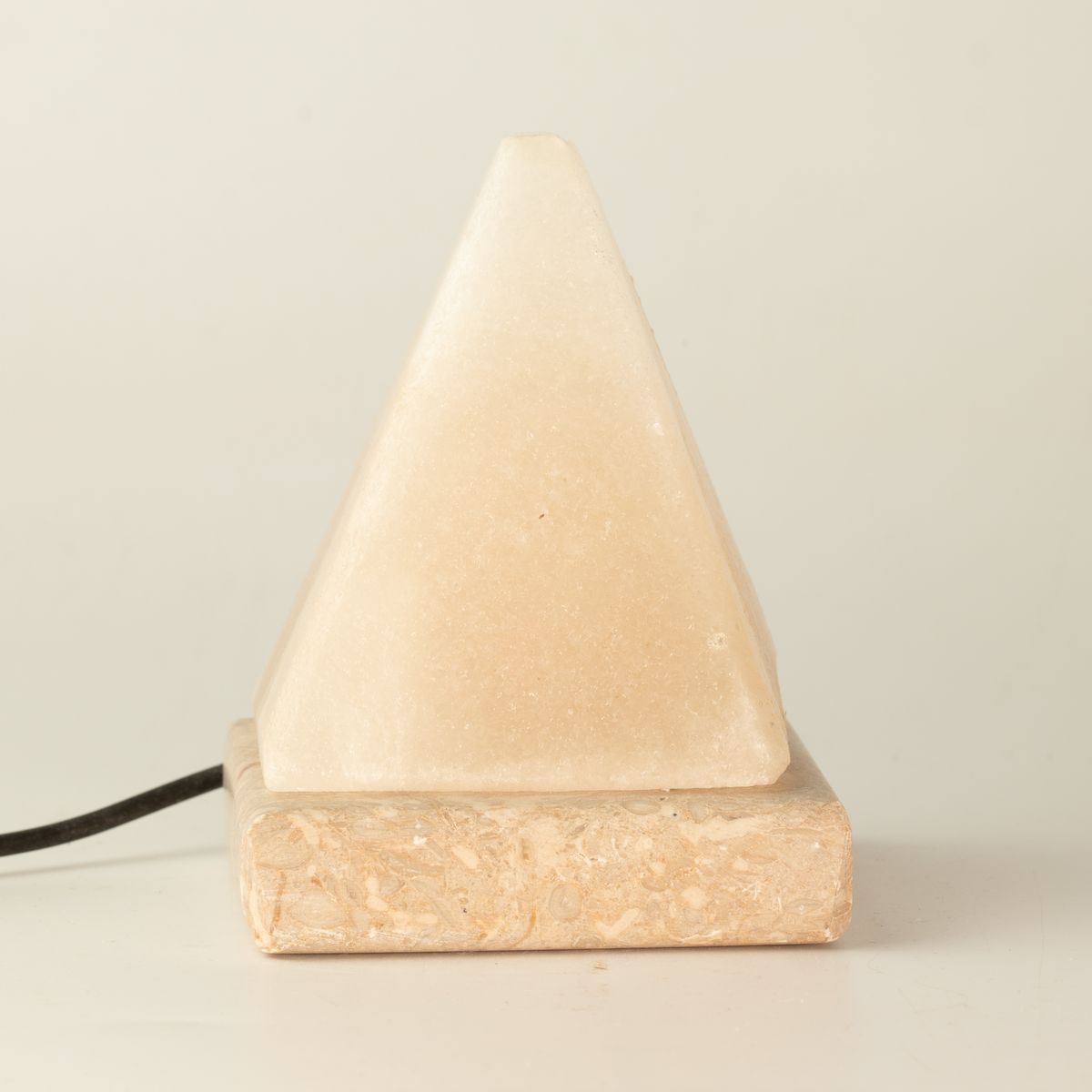 USB Pyramid White Salt Lamp – Multicolour, 9cm
