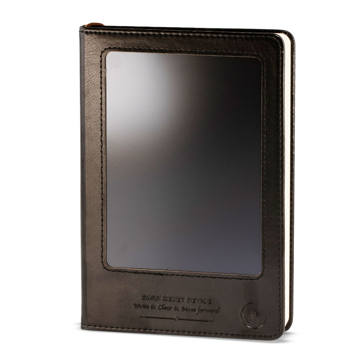 A5 Intention Notebook with LCD Screen – Black Leather Effect