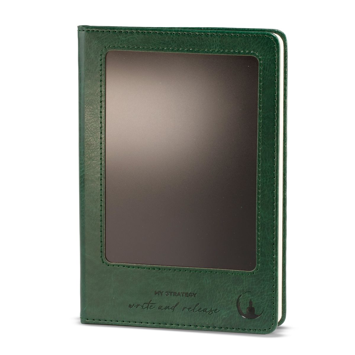 A5 Intention Notebook with LCD Screen – Green Leather Effect