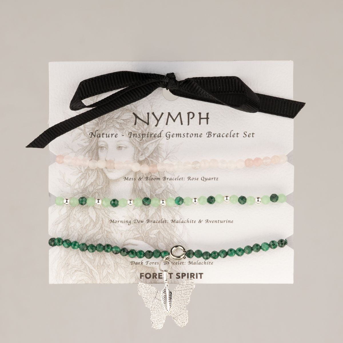 Nymph Spirit Gemstone Bracelet Set – Forest Spirit