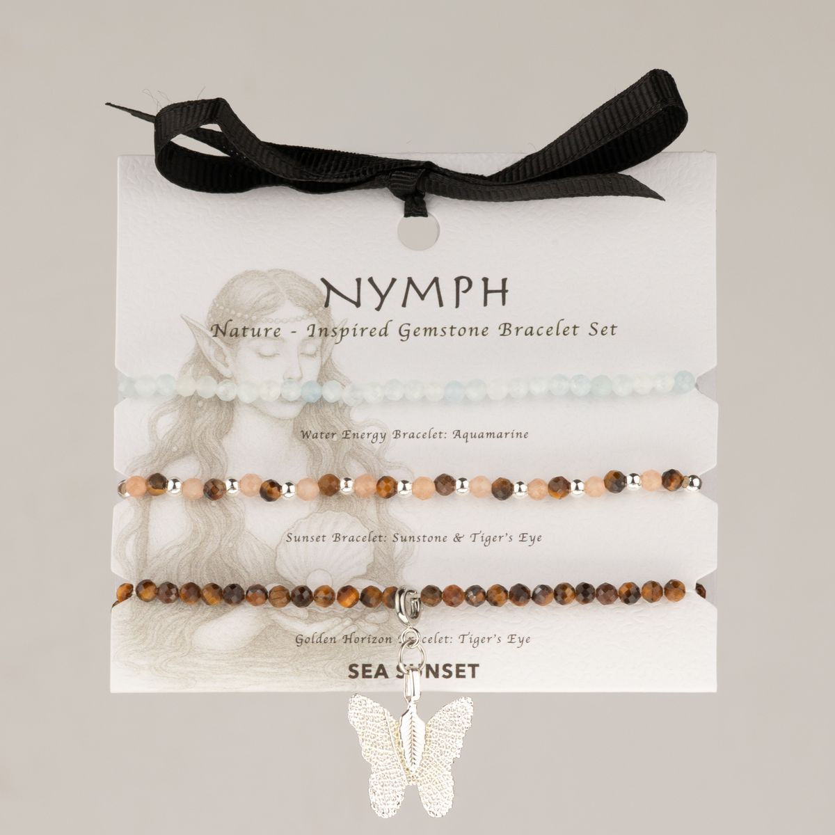 Nymph Spirit Gemstone Bracelet Set – Sea Sunset