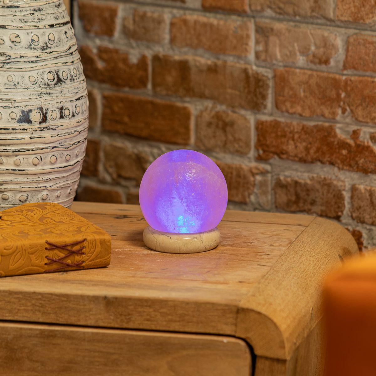 USB Ball Salt Lamp – Multicolour, 8cm