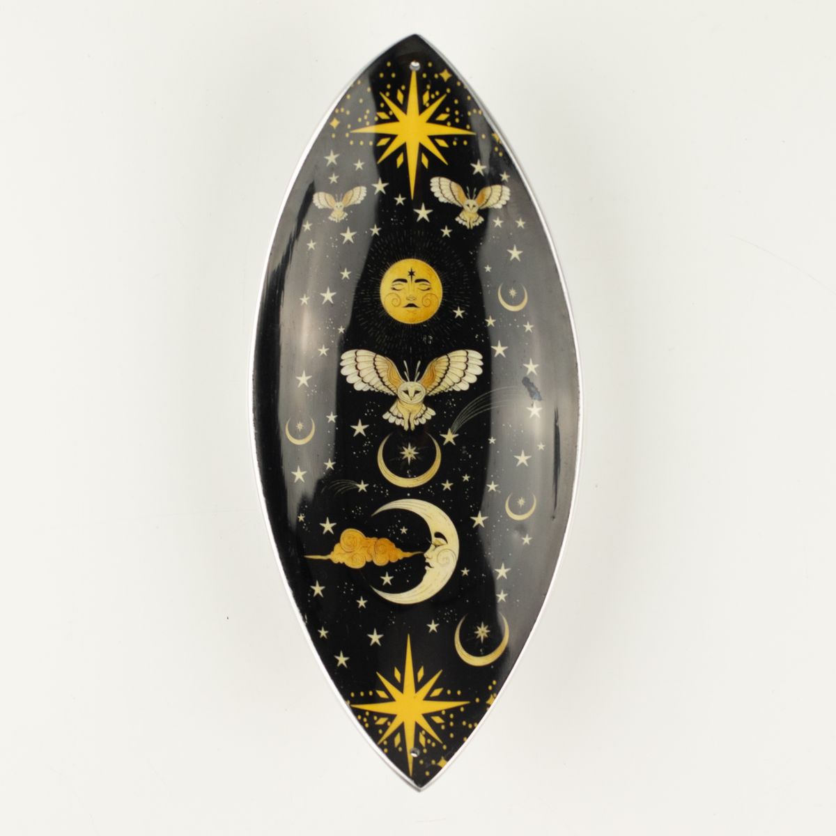Aluminium Enamel Incense Bowl – Enchanted Night Owl