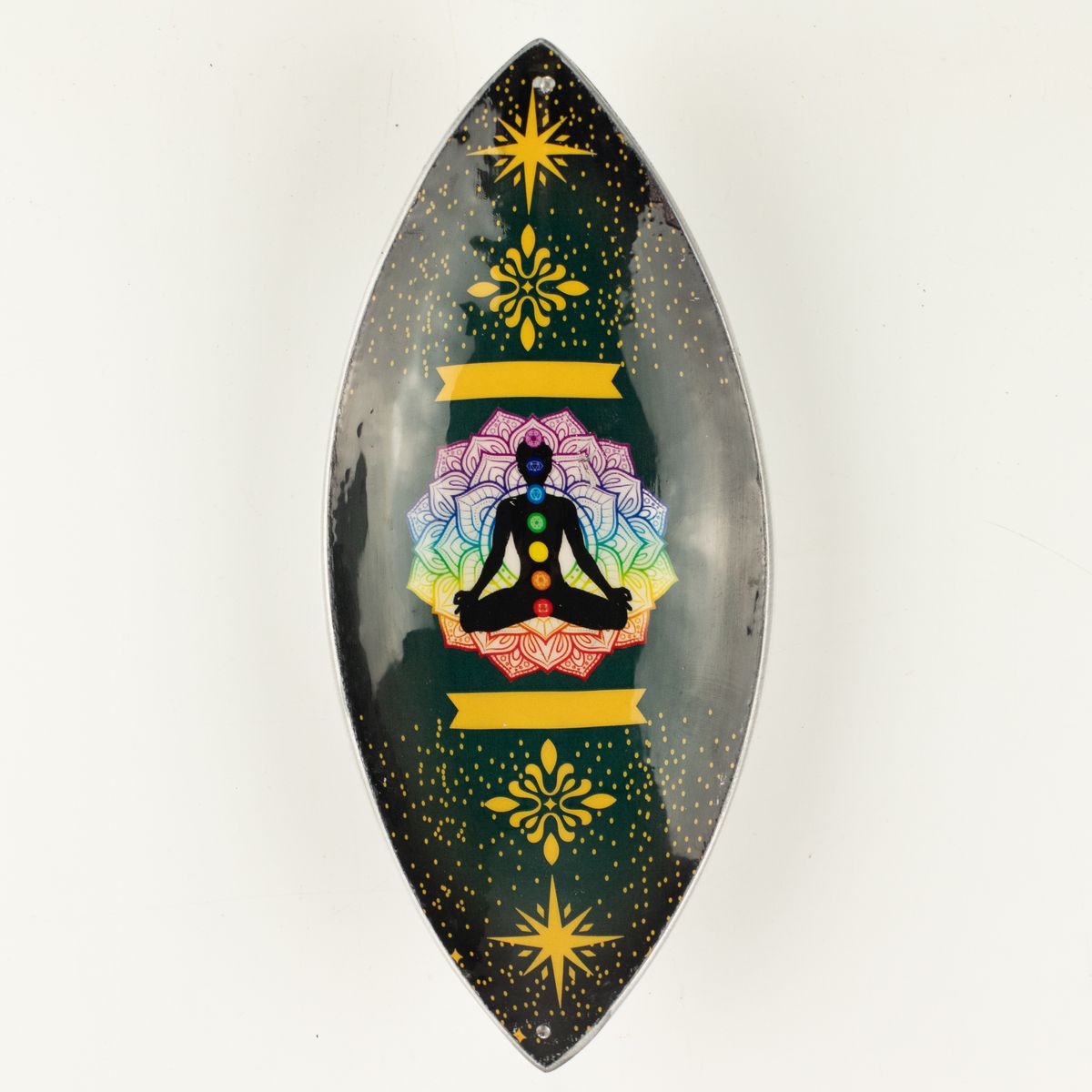 Aluminium Enamel Incense Bowl – Lotus Buddha Chakra