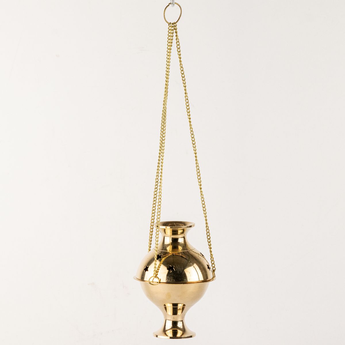 Hanging Brass Incense Burner – Pierced Thurible