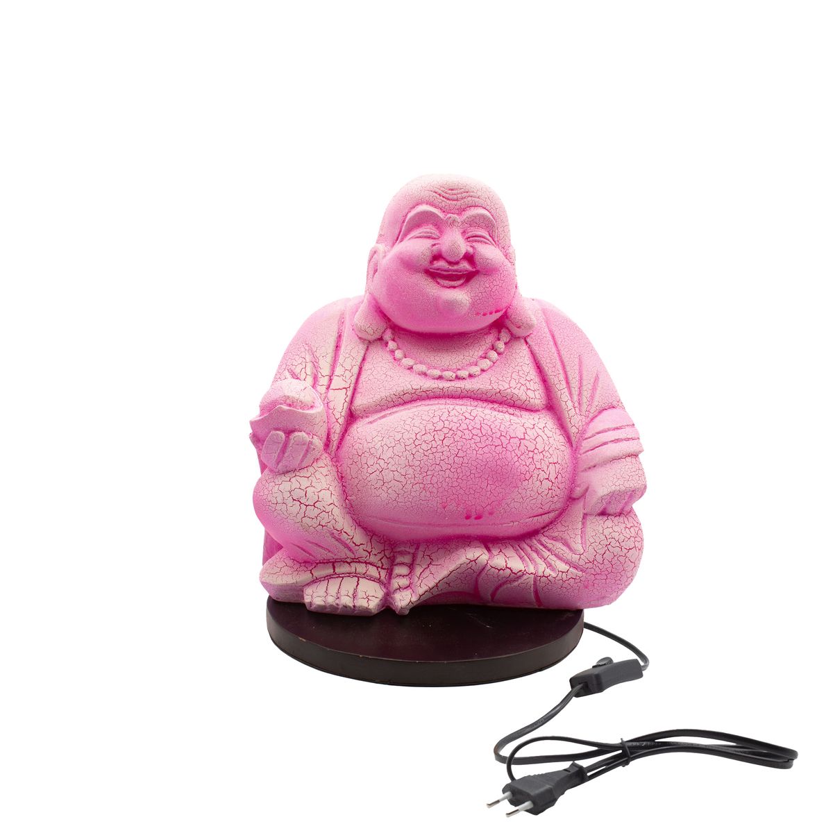 Laughing Buddha Lamp on Round Stand – Dragonfruit