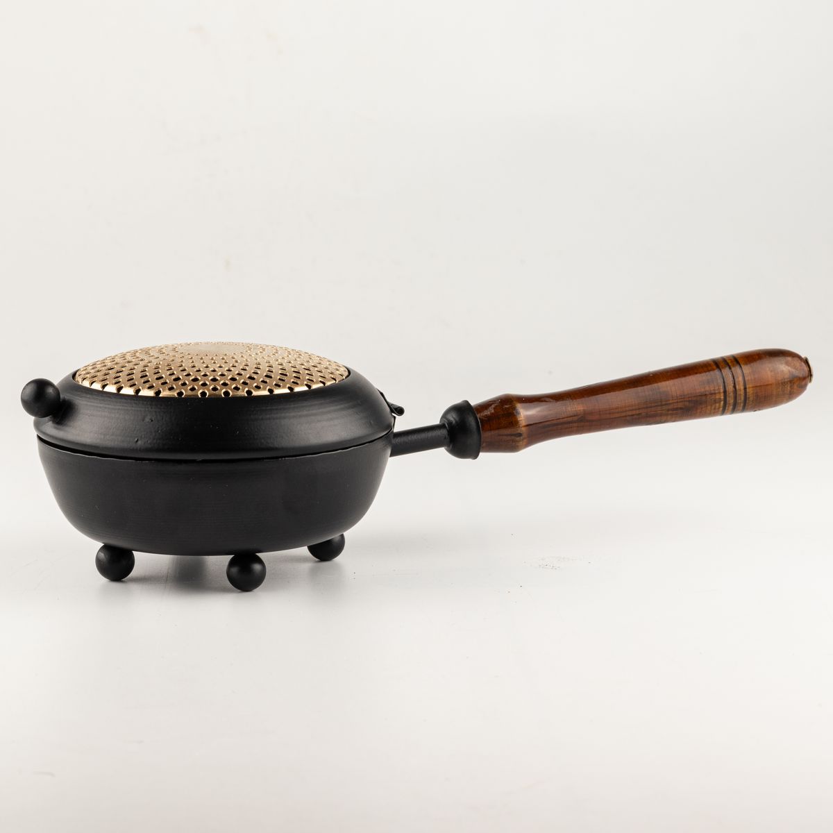Large Iron Censer Incense Burner – Gold Detail