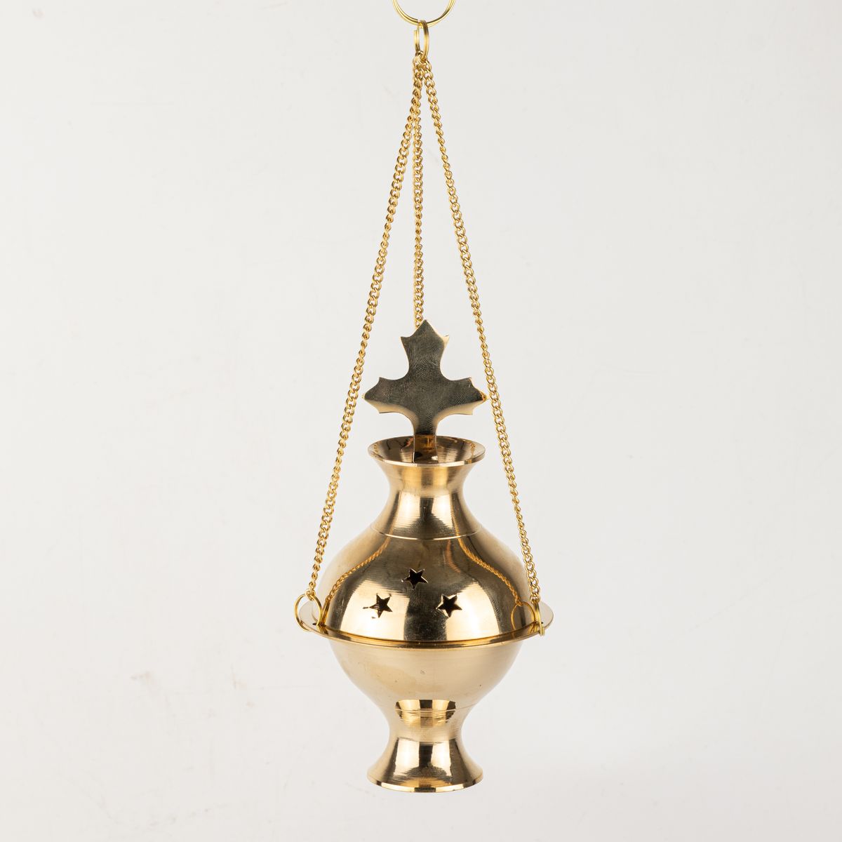 Hanging Brass Incense Burner – Cross