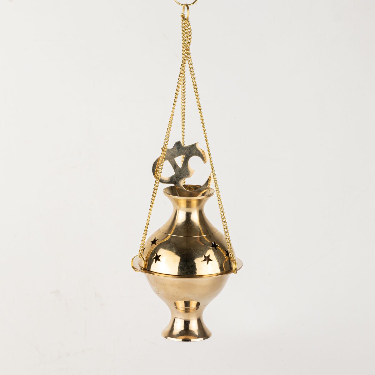 Hanging Brass Incense Burner – Om