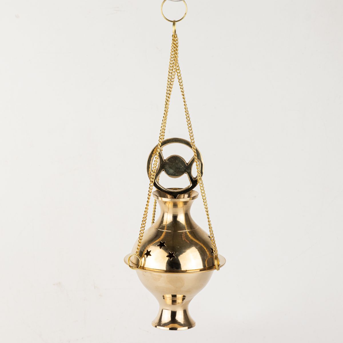 Hanging Brass Incense Burner – Three Phase Moon