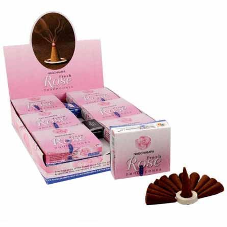 Nag Champa Dhoop Cones – Fresh Rose