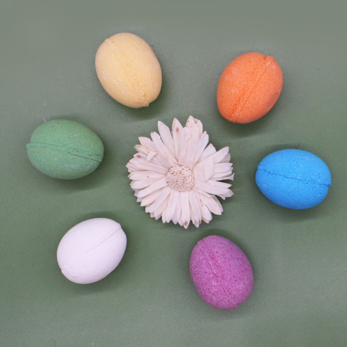 Coconut Bath Bomb Eggs – Set of 6