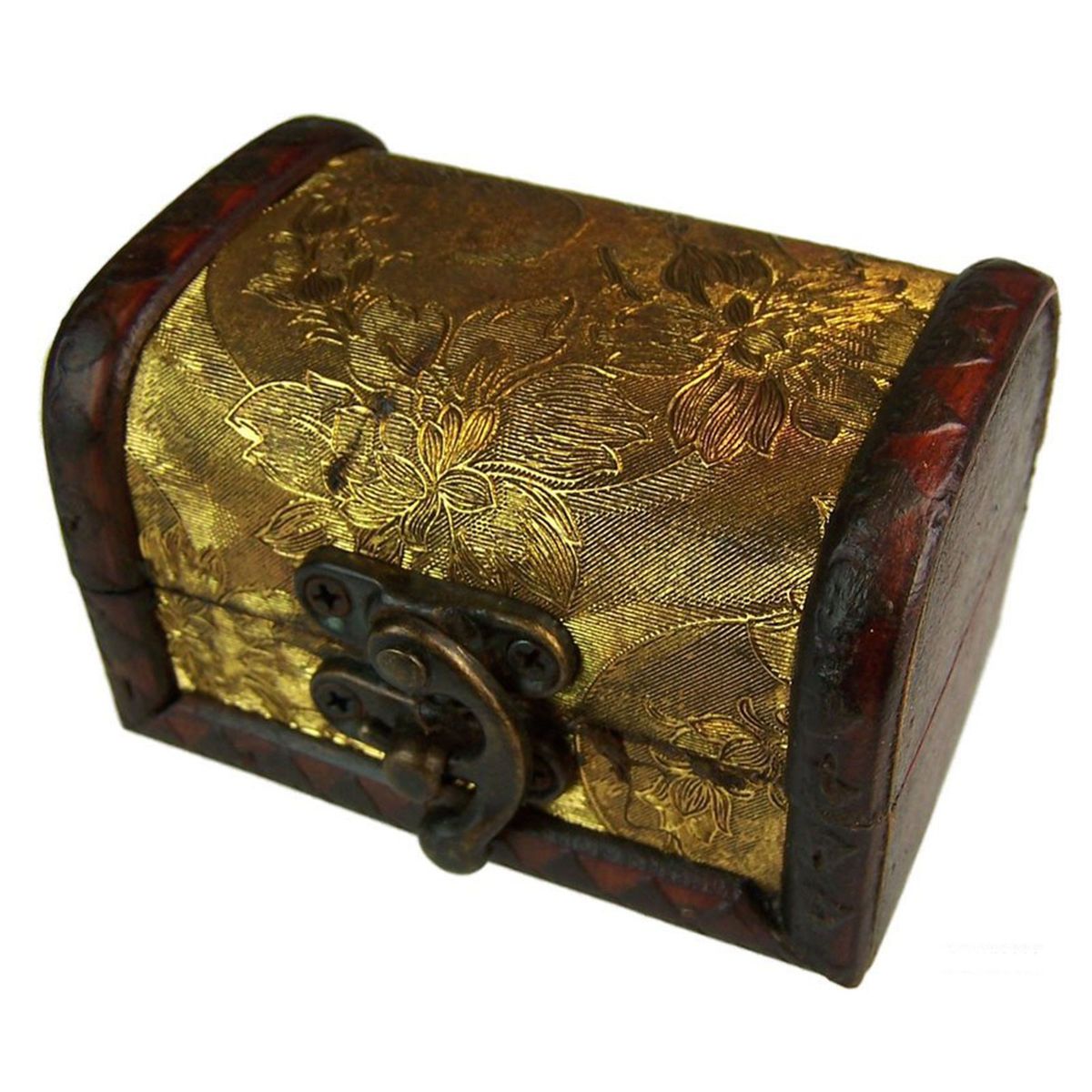 Colonial Trinket Box – Gold Panel, Medium